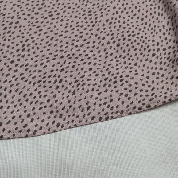 Halogen Bias Cut Pink Adobe Gray Dotted Lightweight A-line Skirt Women's Size XL - Picture 8 of 9